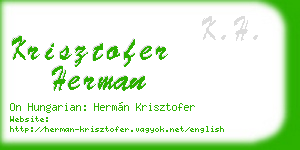 krisztofer herman business card