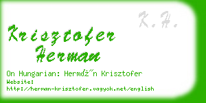 krisztofer herman business card